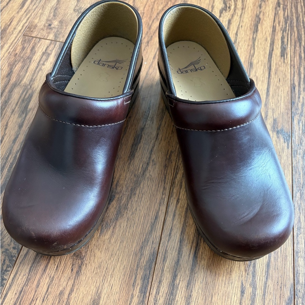 Dansko Dark Brown Leather Clogs